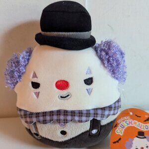 NWT 5" Ms. K Scary Clown Squishmallows Halloween Hobo Plush Toy Steampunk Goth